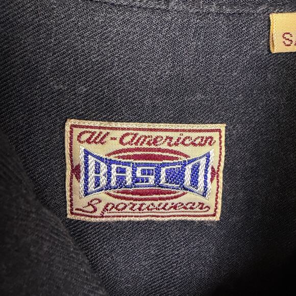 Basco All American Dress Shirt Mens Small Gray Wool Long Sleeve Button Up Xmas - Picture 9 of 9